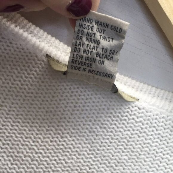 Vintage Teddi Cardigan Large Crochet Cottagecore Granny Grandma eclectic 80s - Picture 9 of 11